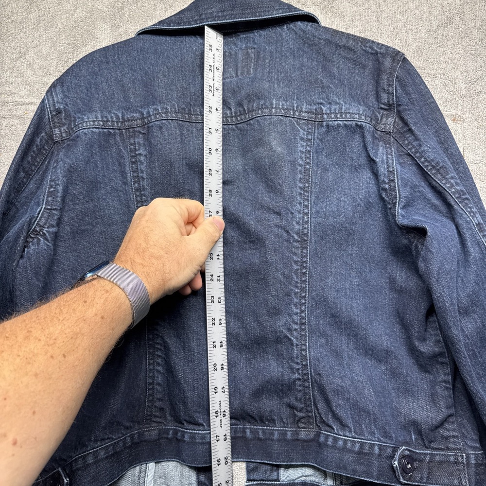 Banana Republic Women's Denim Trucker Jacket Dark‎ Blue XL Casual Classic - Picture 9 of 12